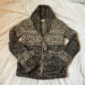 Aritzia Wilfred Free Italian Yarn Zip Sweater (Mixed Grey / S)